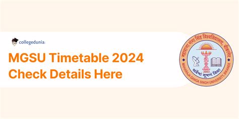 MGSU PG Time Table 2024 .